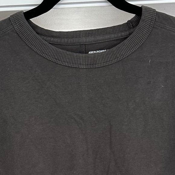 Abercrombie & Fitch Premium Essentials Heavyweight T-Shirt, Black Wash, Size L - Picture 9 of 15